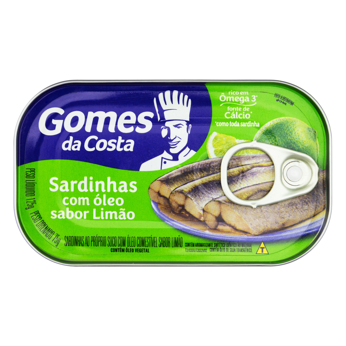 Sardinha Sabor Limão GOMES DA COSTA Lata 125g