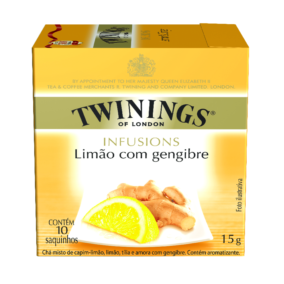 Chá Limão com Gengibre Twinings Infusions Caixa 15g 10 Unidades
