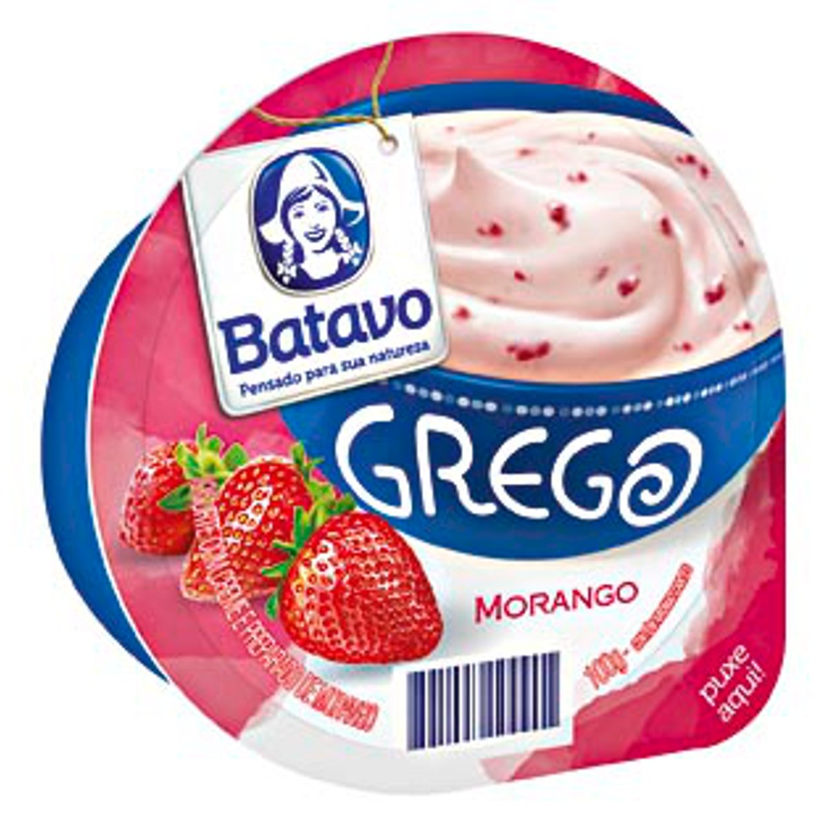 Iogurte Grego Morango Batavo Pote 100g