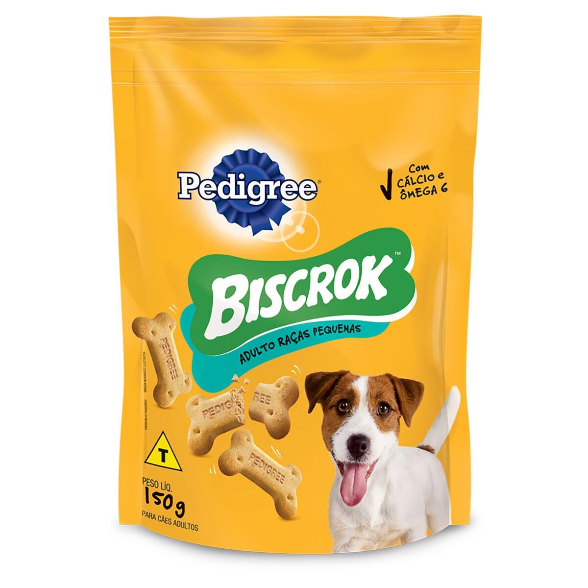 Petisco para Cães Adultos Raças Pequenas Leite Pedigree Biscrok Pouch 150g
