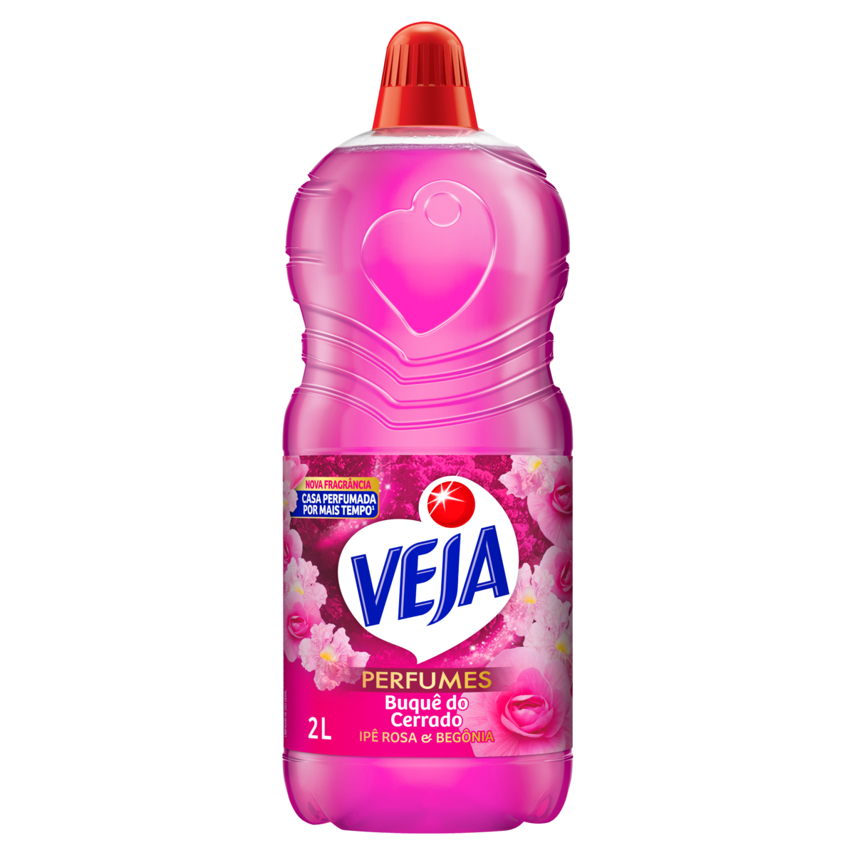 Limpador Perfumado Ipê Rosa e Begônia Veja Perfumes Buquê do Cerrado Frasco 2L