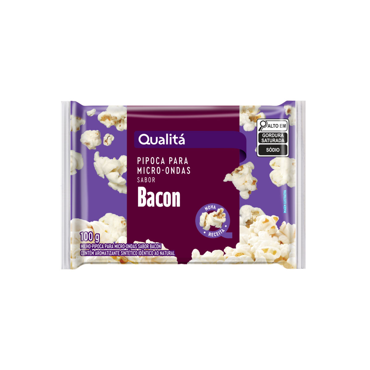 Milho de Pipoca para Micro-Ondas Bacon Qualitá Pacote 100g