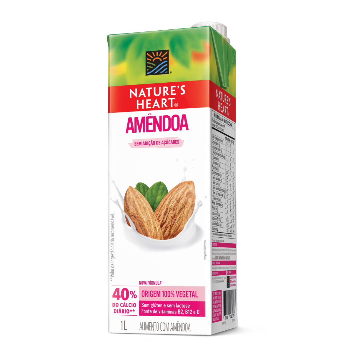 Bebida Vegetal NATURES HEART Amêndoa 1L