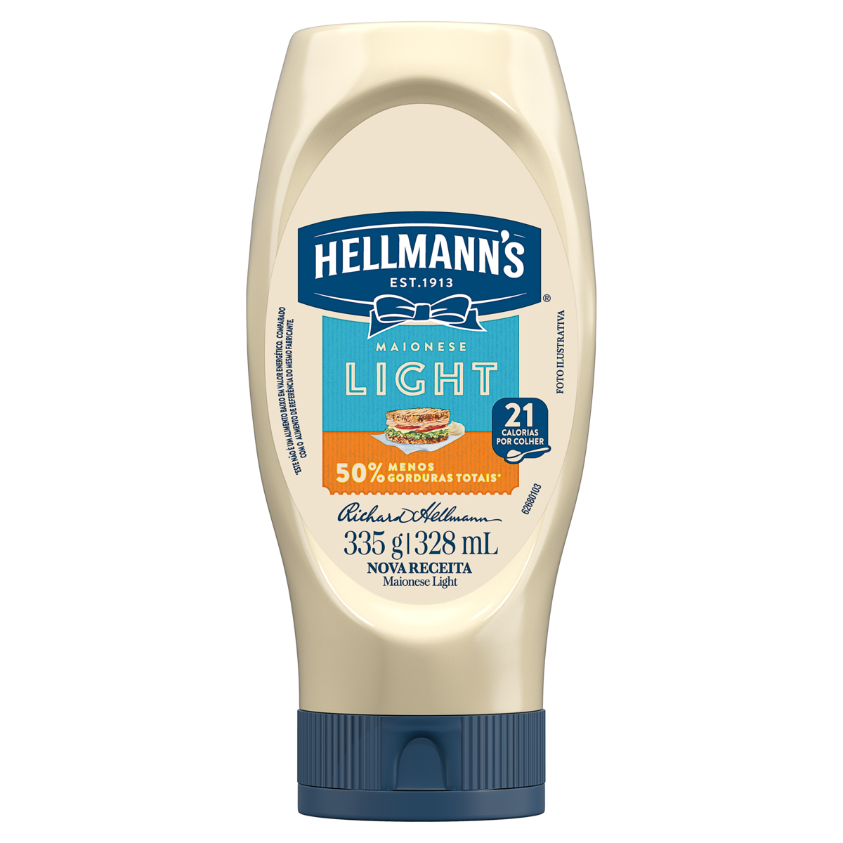 Maionese Light Hellmanns Squeeze 335g