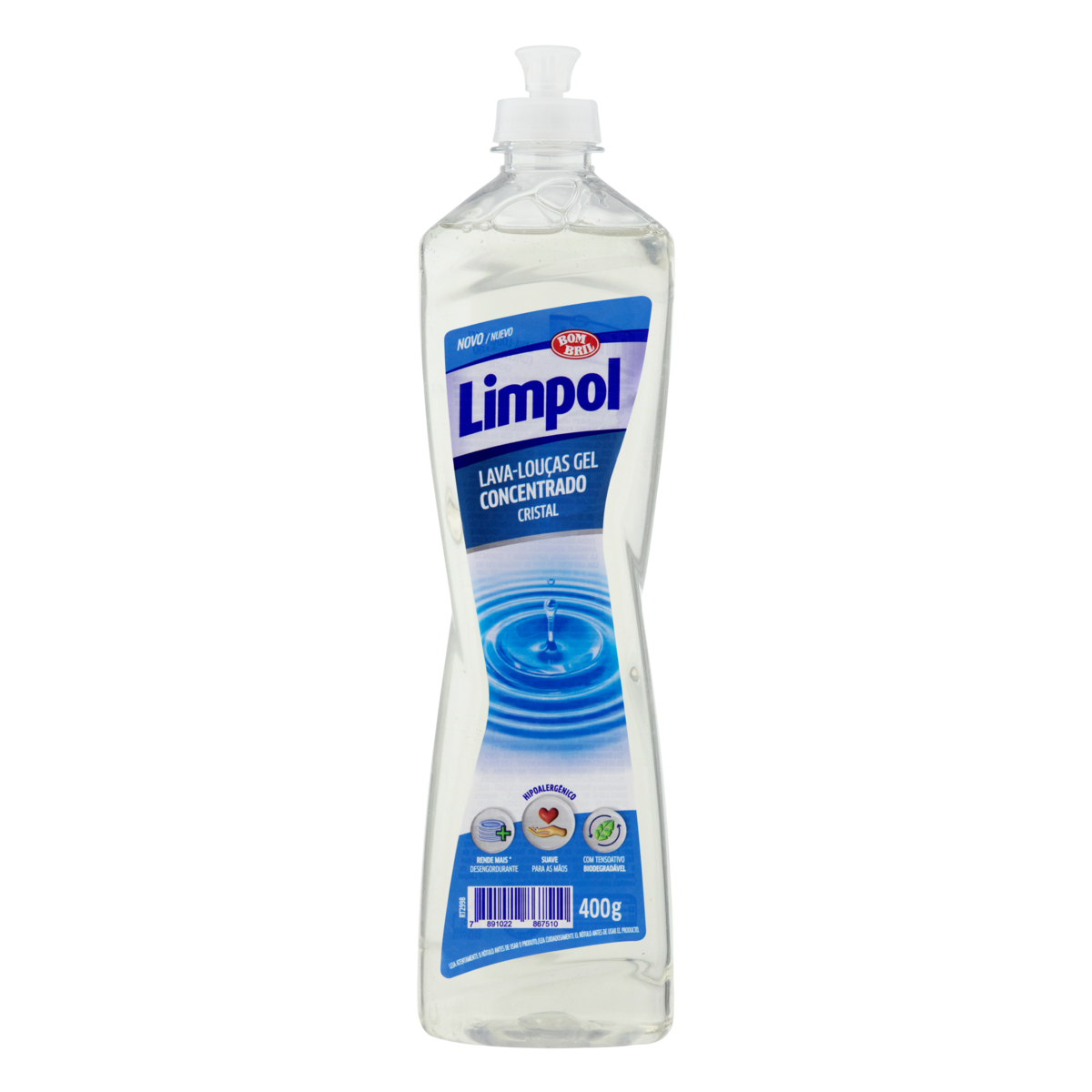 Lava-Louças Gel Concentrado Cristal Limpol Squeeze 400g