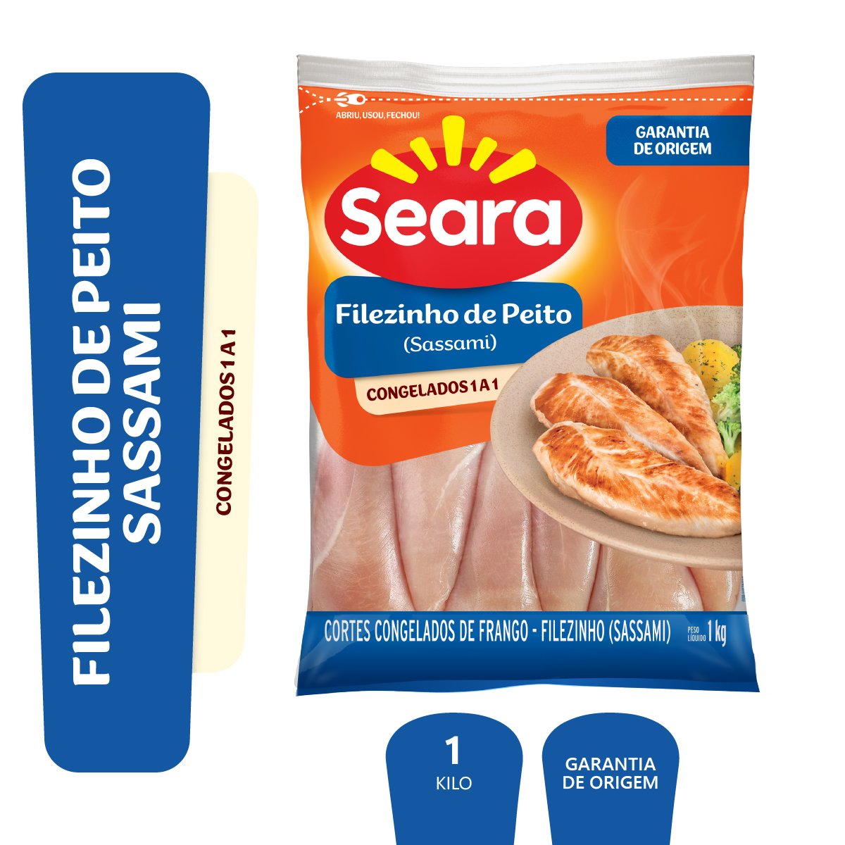 Filezinho de Frango Sassami Seara IQF 1kg