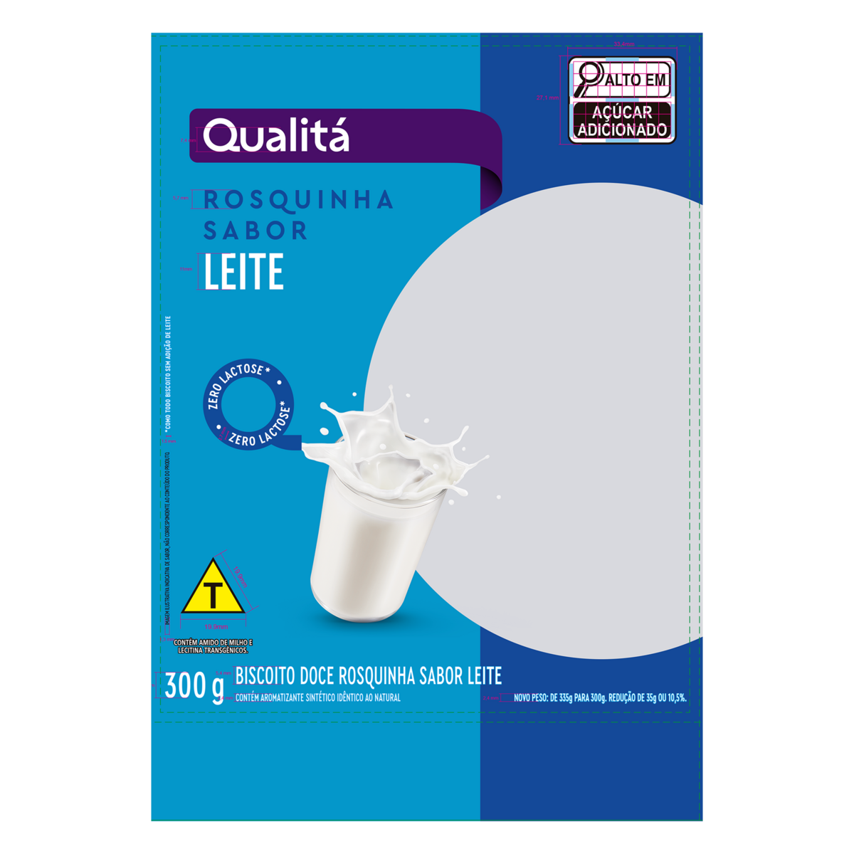 Biscoito Rosquinha ao Leite Qualitá Pacote 300g