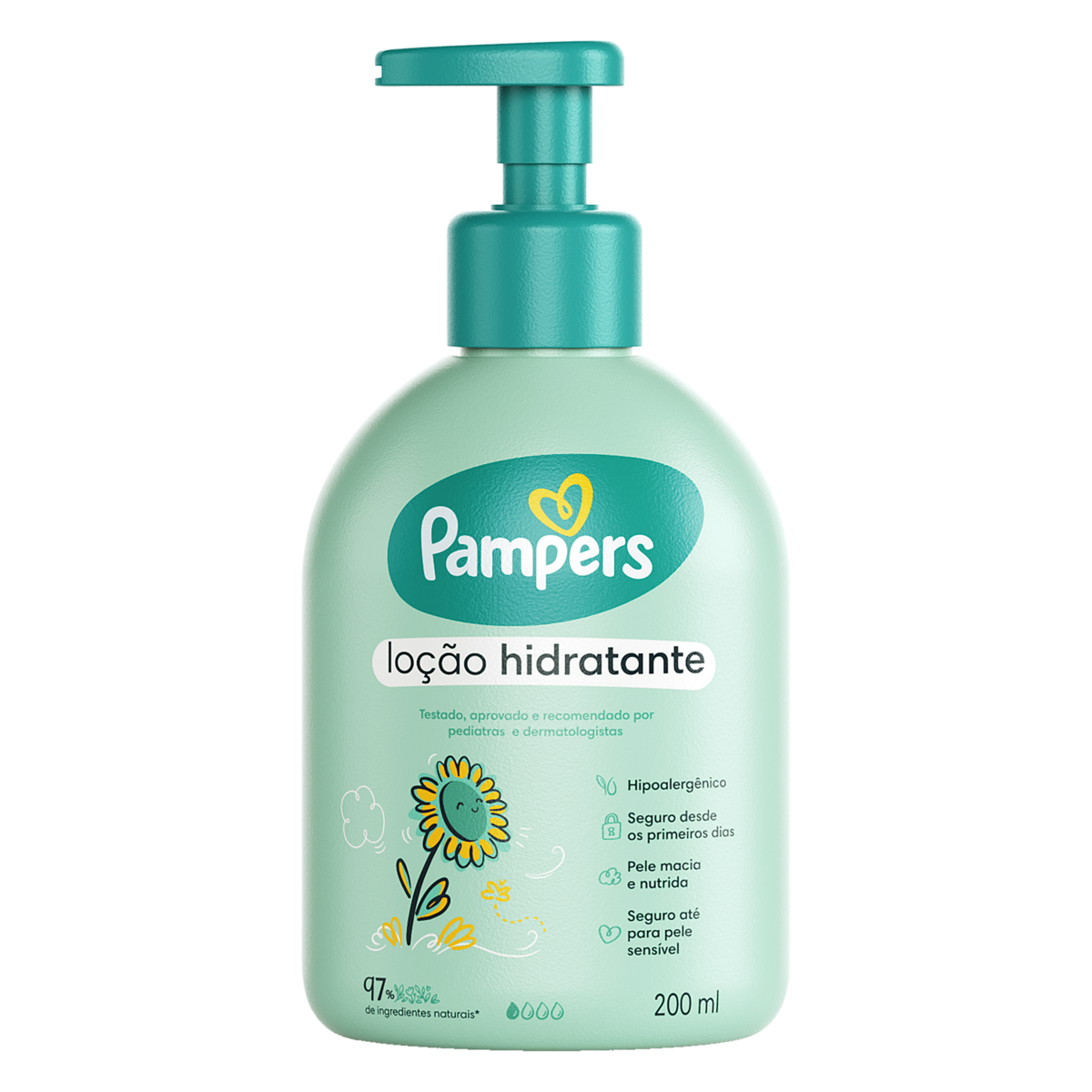 Loção Infantil Hidratante Pampers Frasco 200ml
