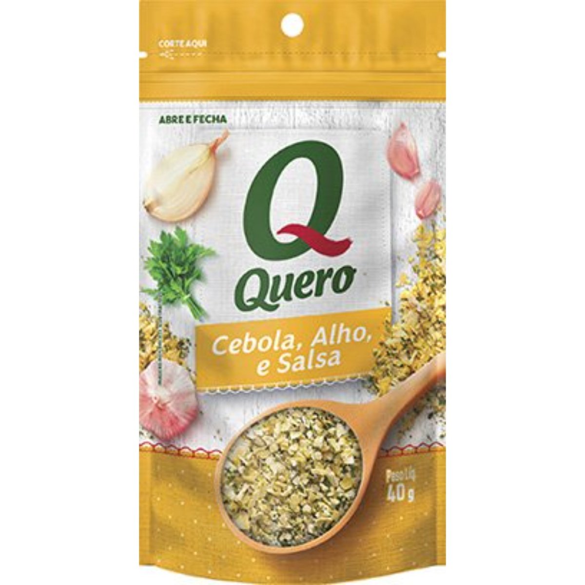 Cebola, Alho e Salsa Quero Pouch 40g