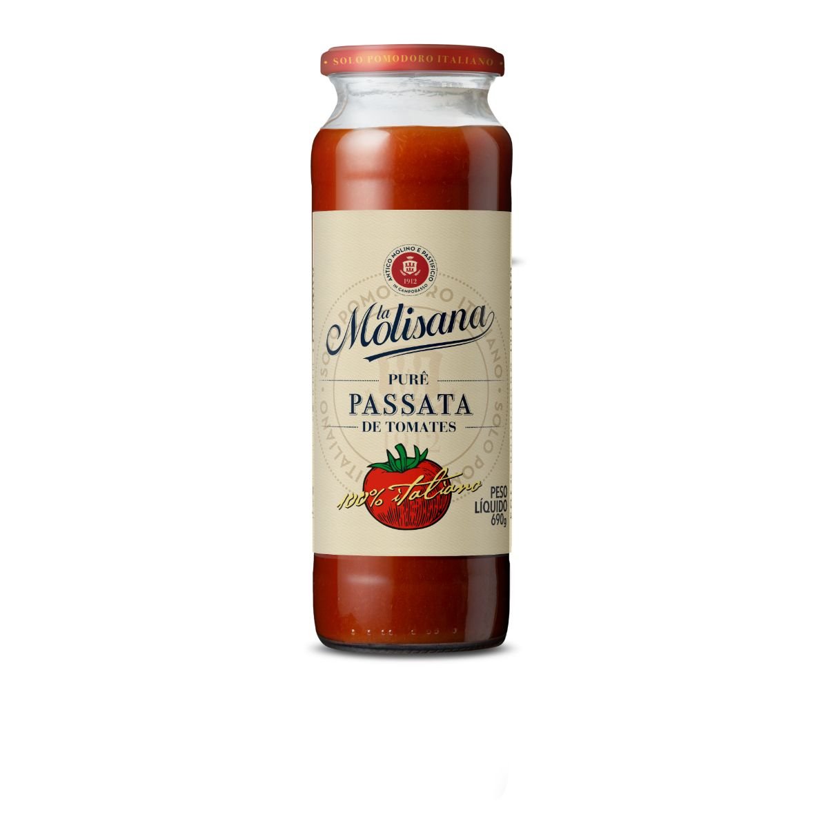 Purê de Tomate La Molisana Vidro 690g