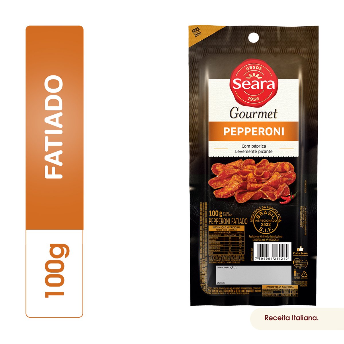 Pepperoni Fatiado SEARA Gourmet Pacote 100g