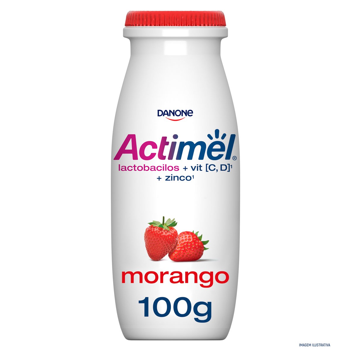 Leite Fermentado Parcialmente Desnatado Morango Actimel Frasco 100g