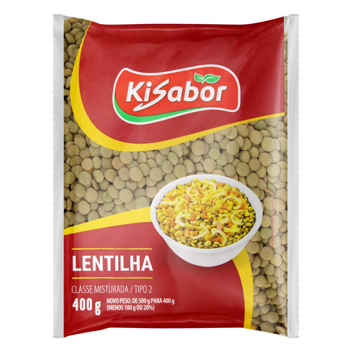 Lentilha Tipo 2 Kisabor Pacote 400G
