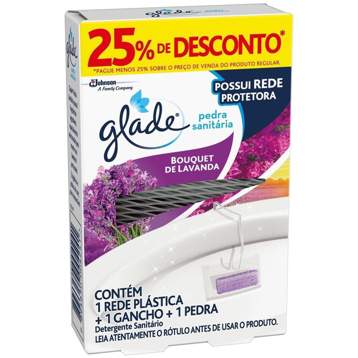 Detergente Sanitário Pedra Bouquet de Lavanda Glade Grátis 25% de Desconto