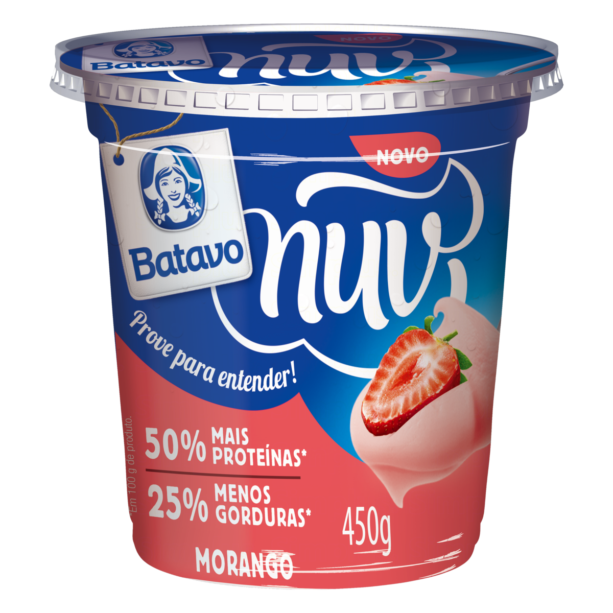 Creme Quark Morango Batavo Nuv Pote 450g