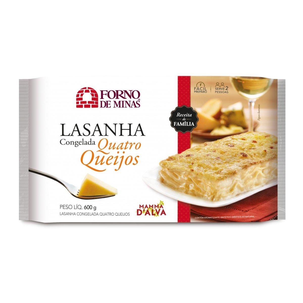 Lasanha Quatro Queijos Forno de Minas Pacote 600g