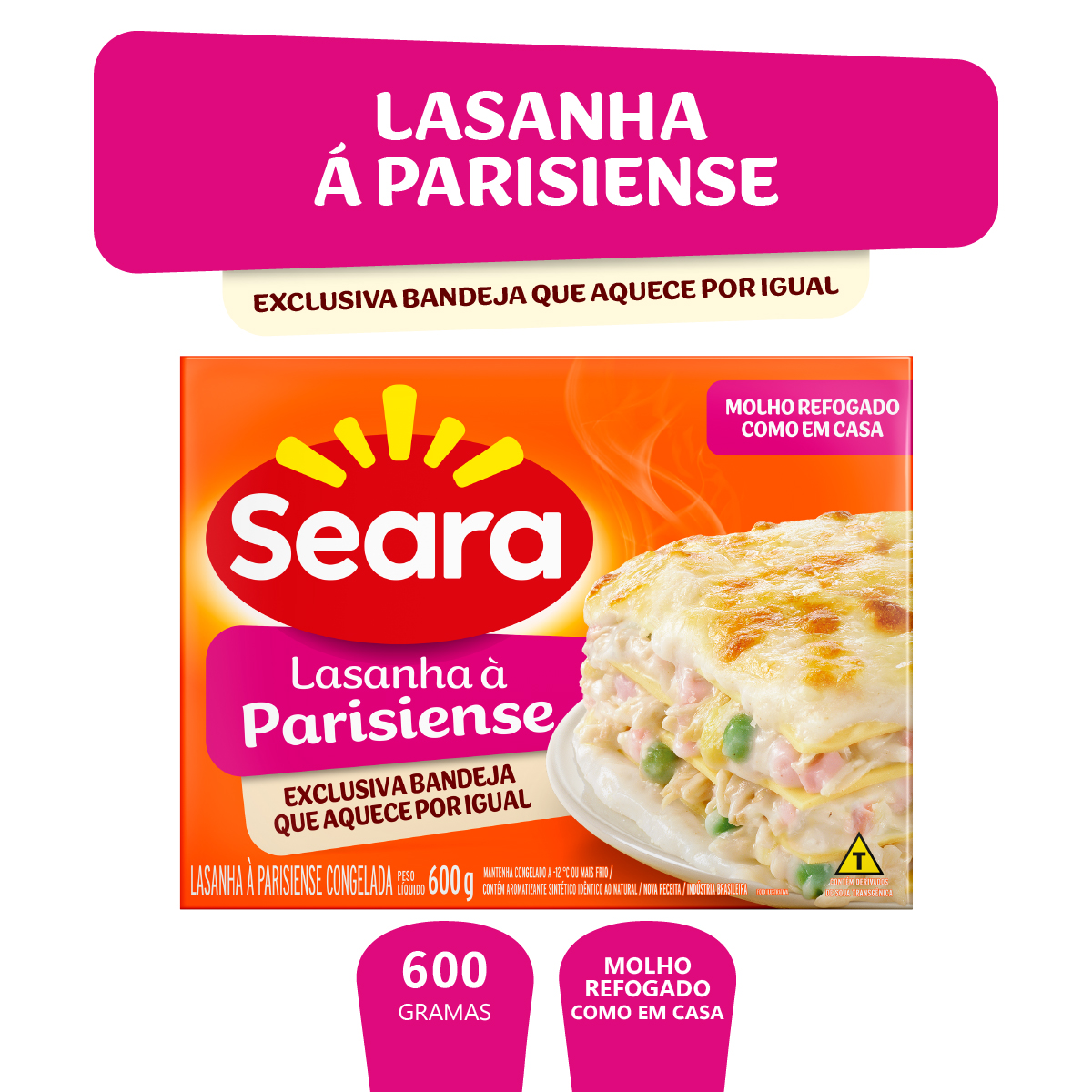 Lasanha Parisiense Seara 600g