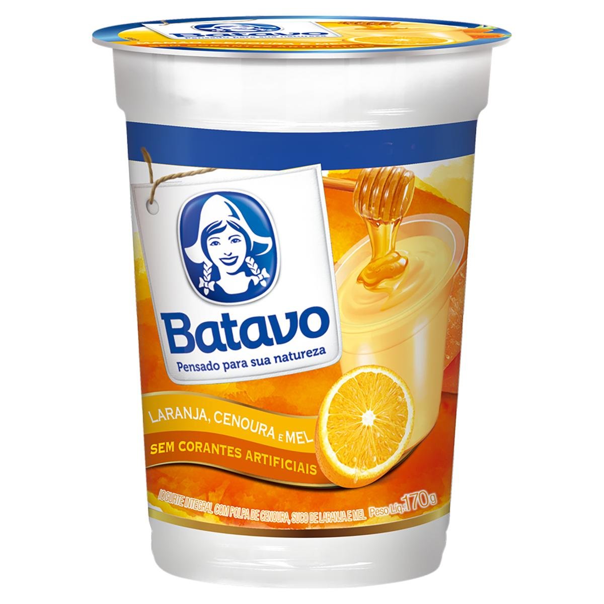 Iogurte Integral Laranja, Cenoura e Mel Batavo Copo  170g