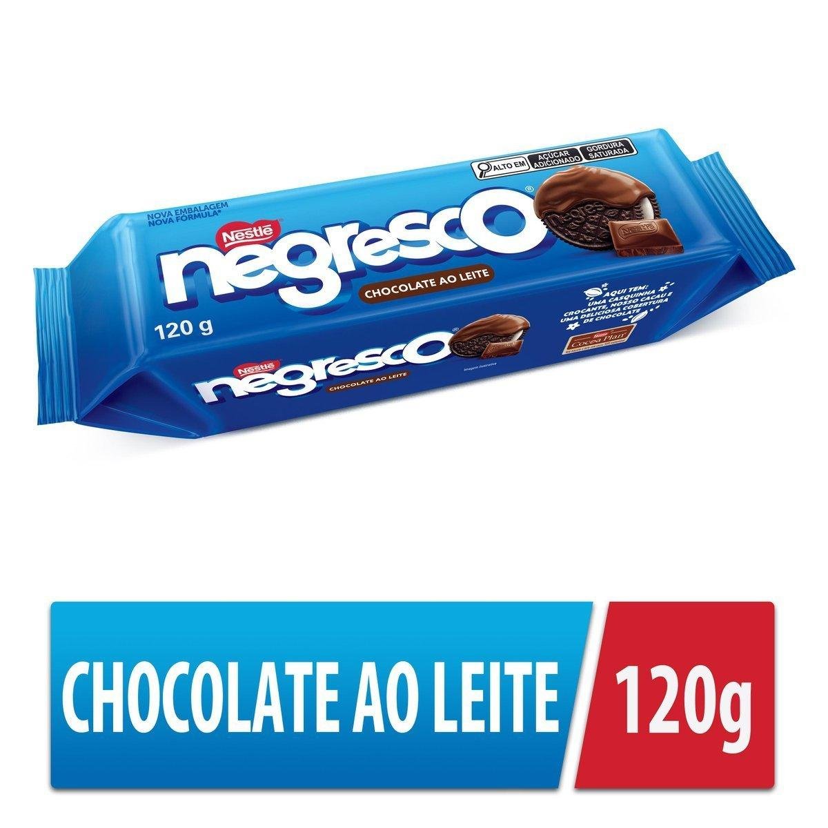 Biscoito Nestlé Negresco Coberto Chocolate 120g