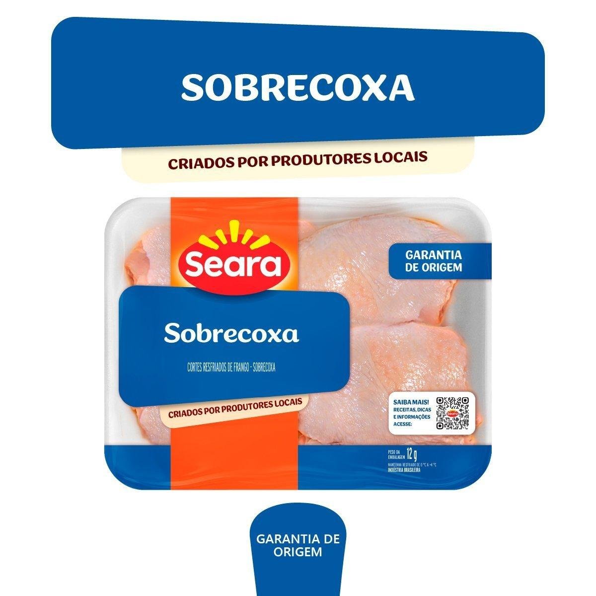 Sobrecoxa de Frango Resfriado Seara Bandeja 700g