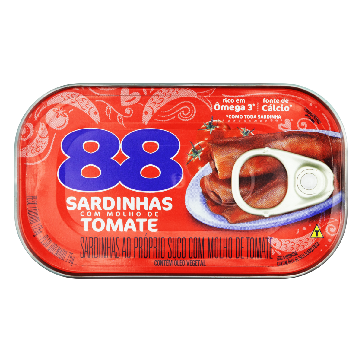 Sardinha ao Molho de Tomate 88 Lata 125g