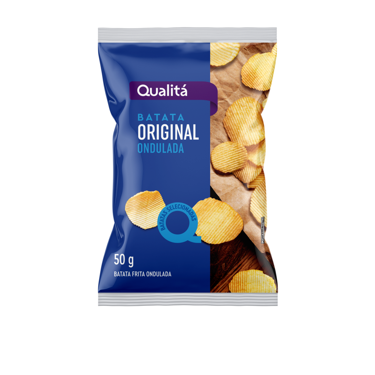 Batata Frita Ondulada Original Qualitá Pacote 50g