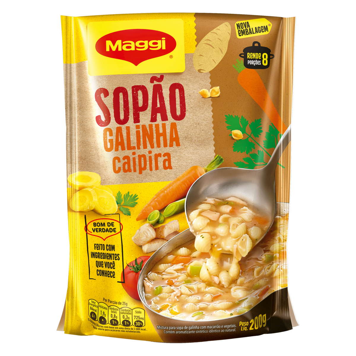 MAGGI Sopão Galinha Caipira Sachê 200g