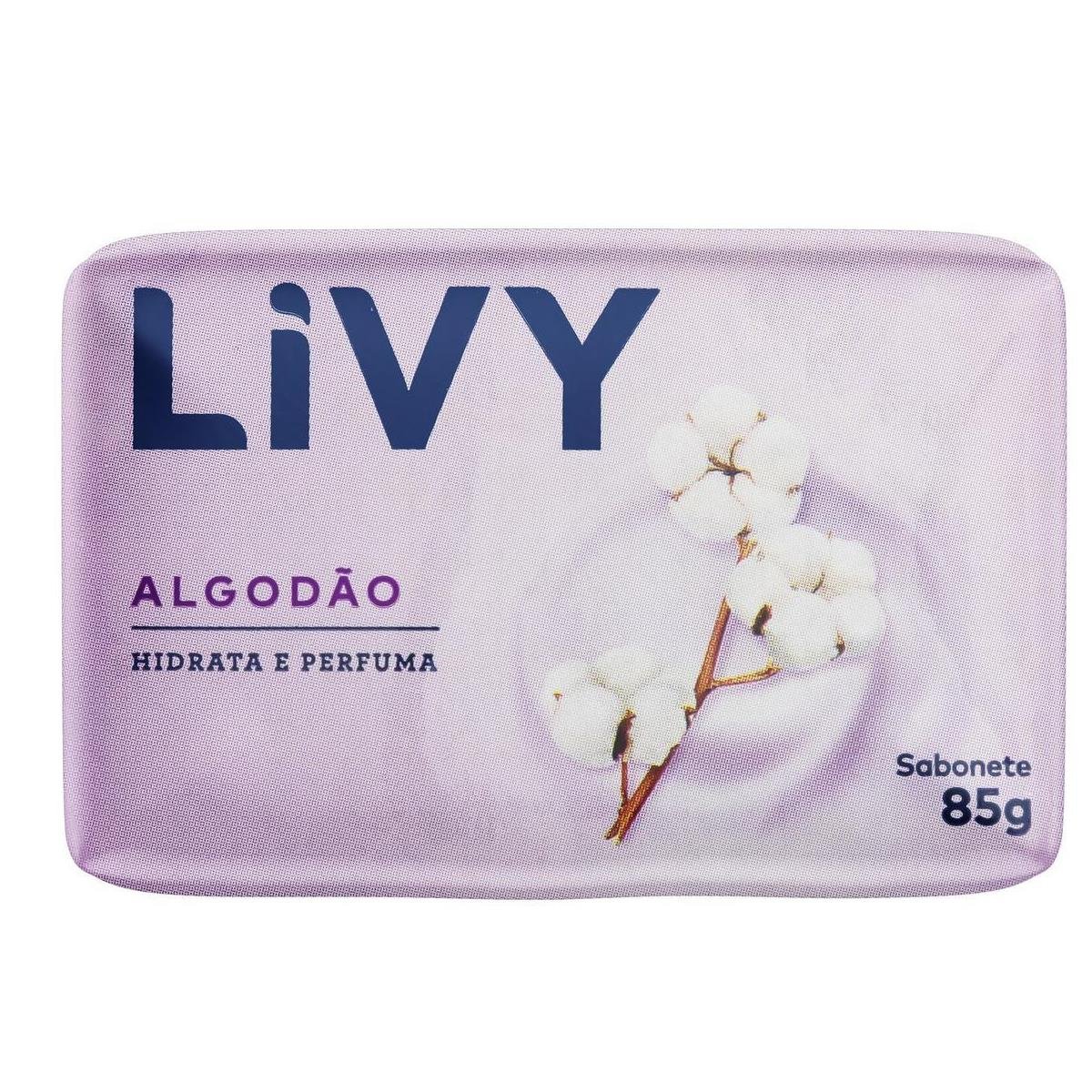 Sabonete Barra Algodão Livy Envoltório 85g