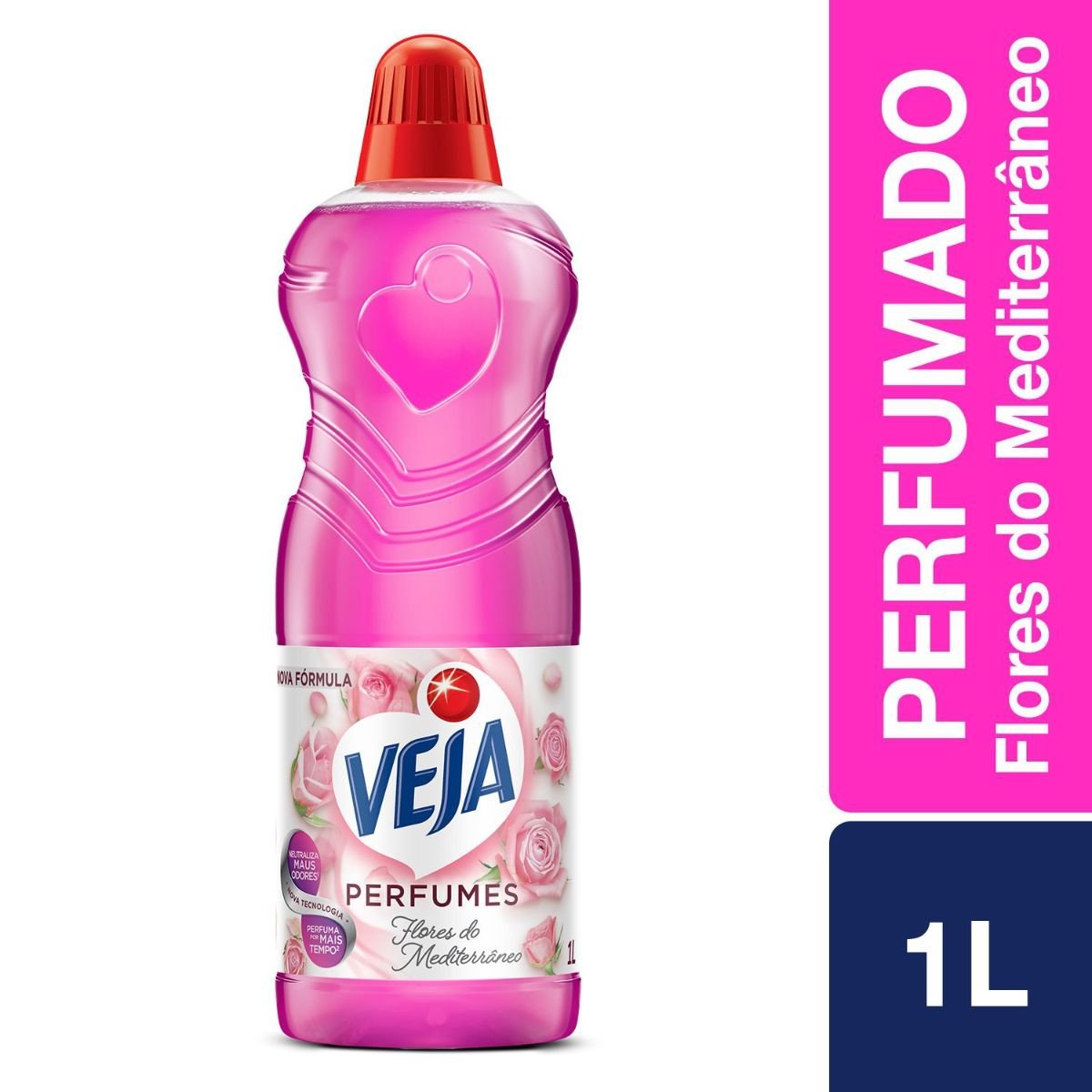 Limpador Perfumado Flores do Mediterrâneo Veja Perfumes Frasco 1l