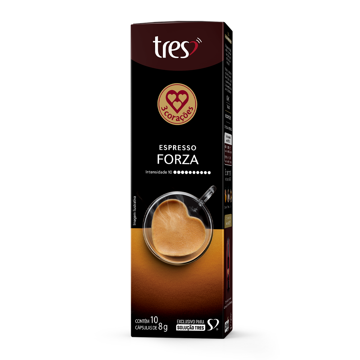 Café em Cápsula Espresso Forza Tres Caixa 10 Unidades 8g Cada