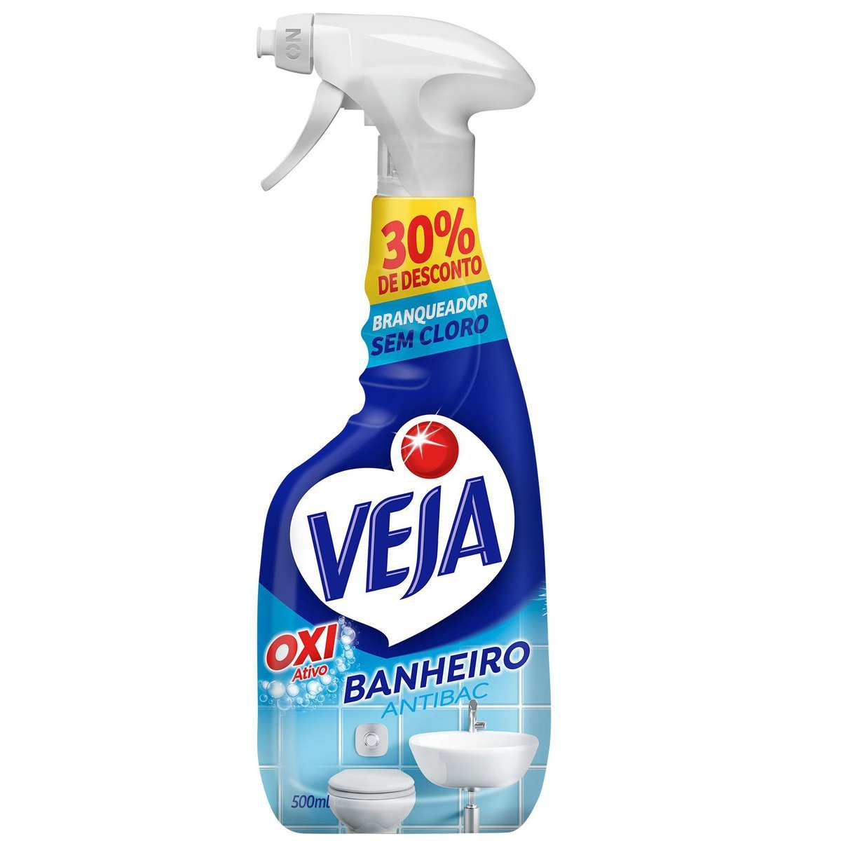 Branqueador Banheiro Veja Antibac Frasco 500ml Borrifador Grátis 30% de Desconto