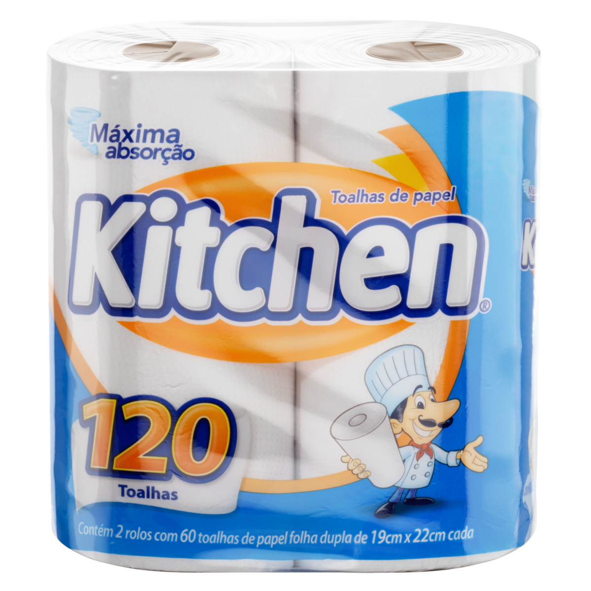 Toalha de Papel Branca KITCHEN com 2 Unidades