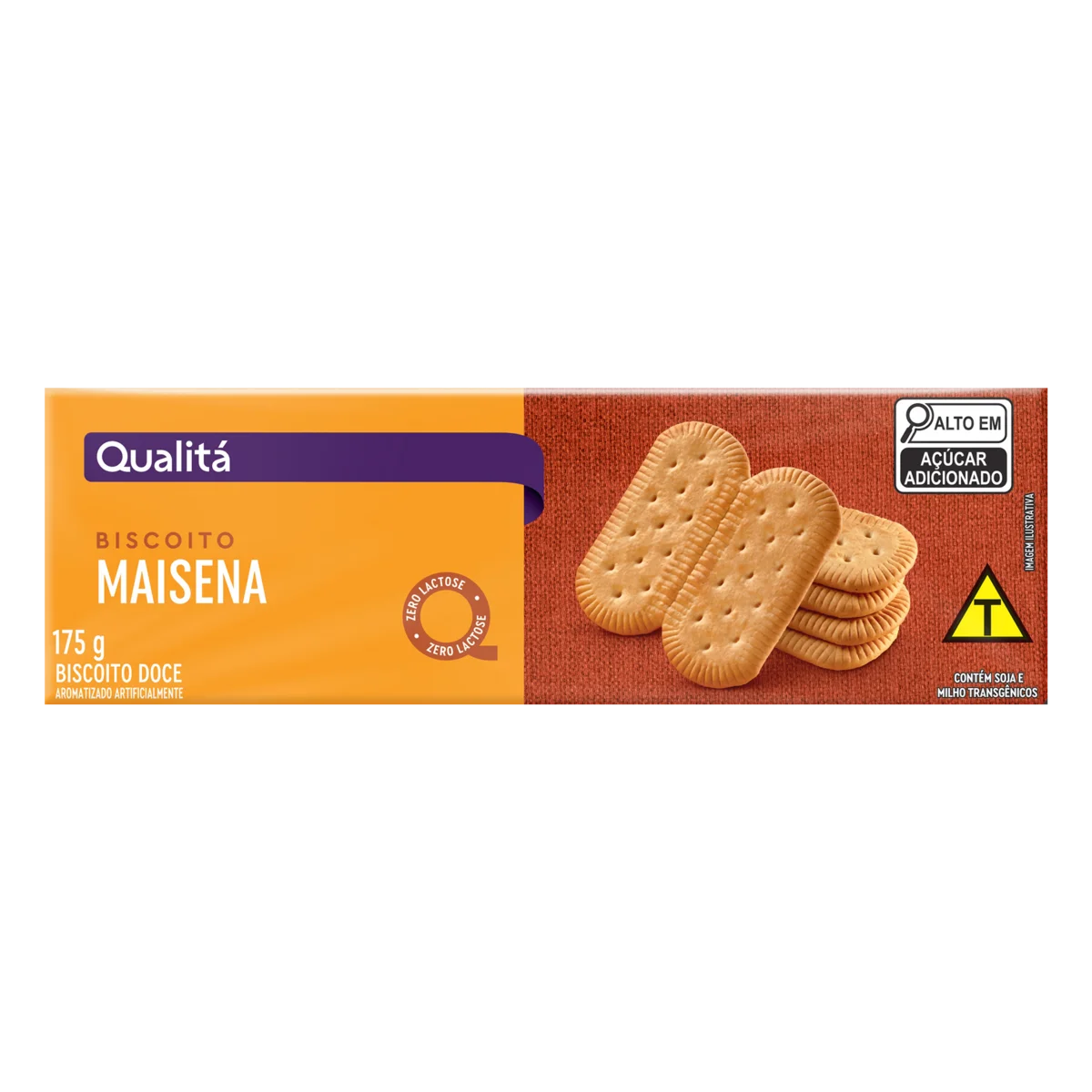 Biscoito Maisena Zero Lactose Qualitá Pacote 175g