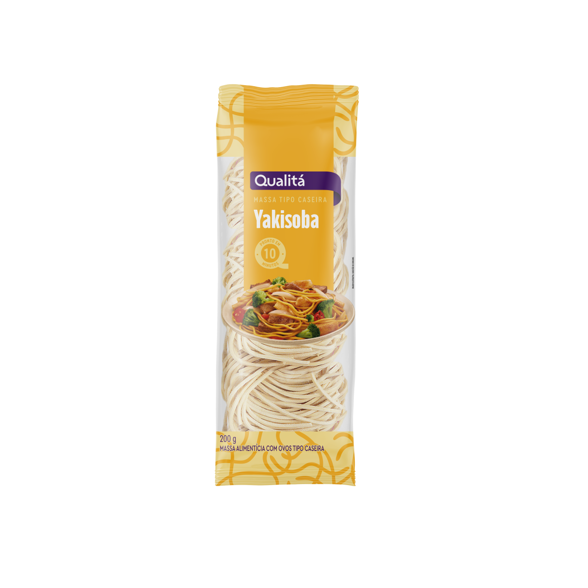 Macarrão Massa Tipo Caseira QUALITÁ Yakissoba 200g