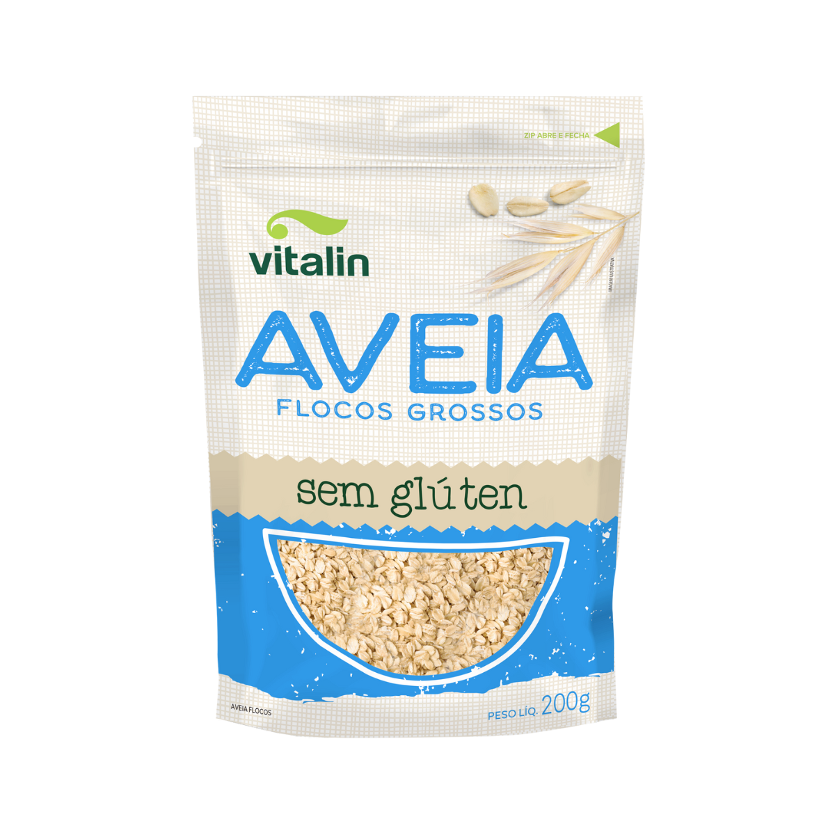 Aveia Integral em Flocos Tradicional VITALIN 200g