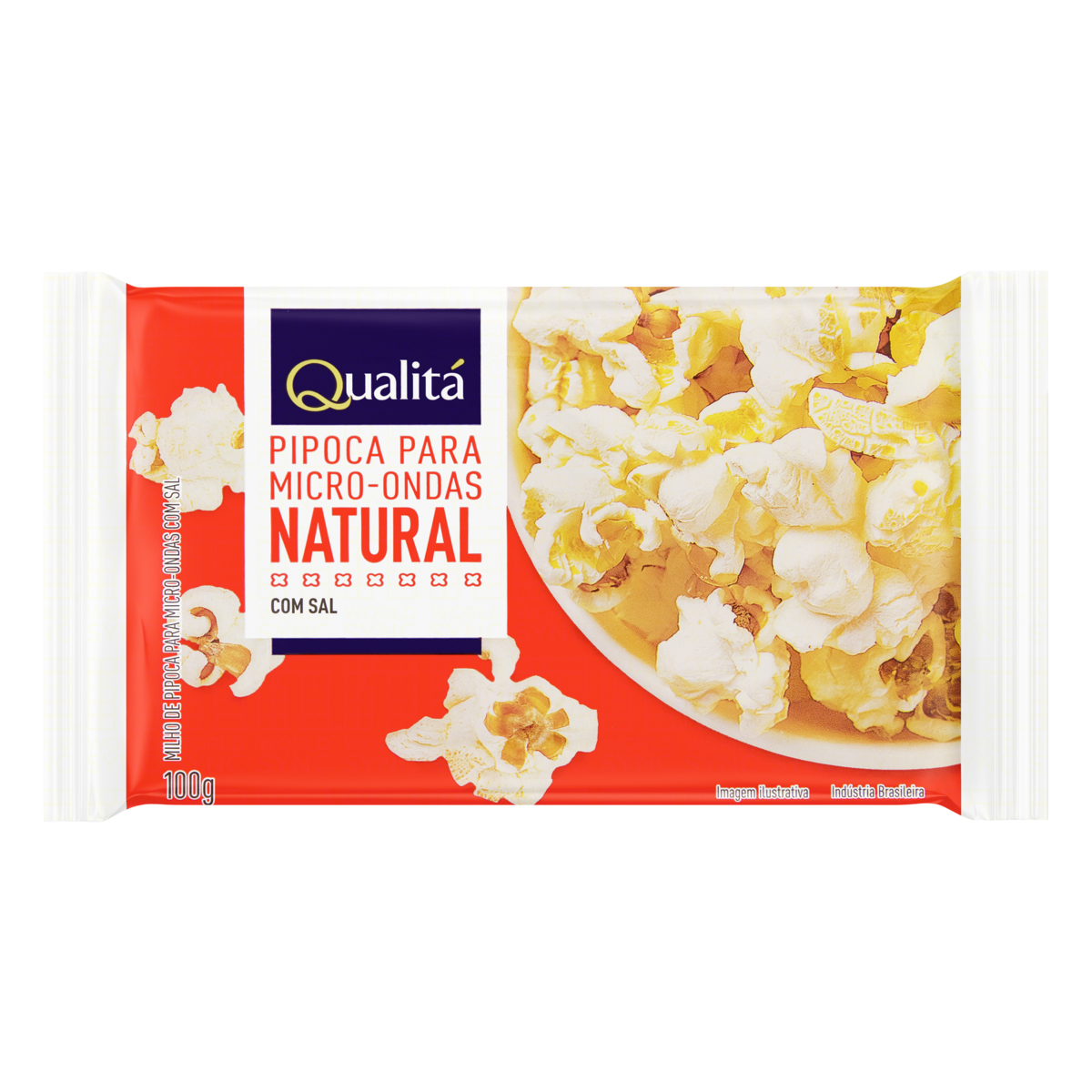 Milho de Pipoca para Micro-Ondas com Sal Natural Qualitá Pacote 100g