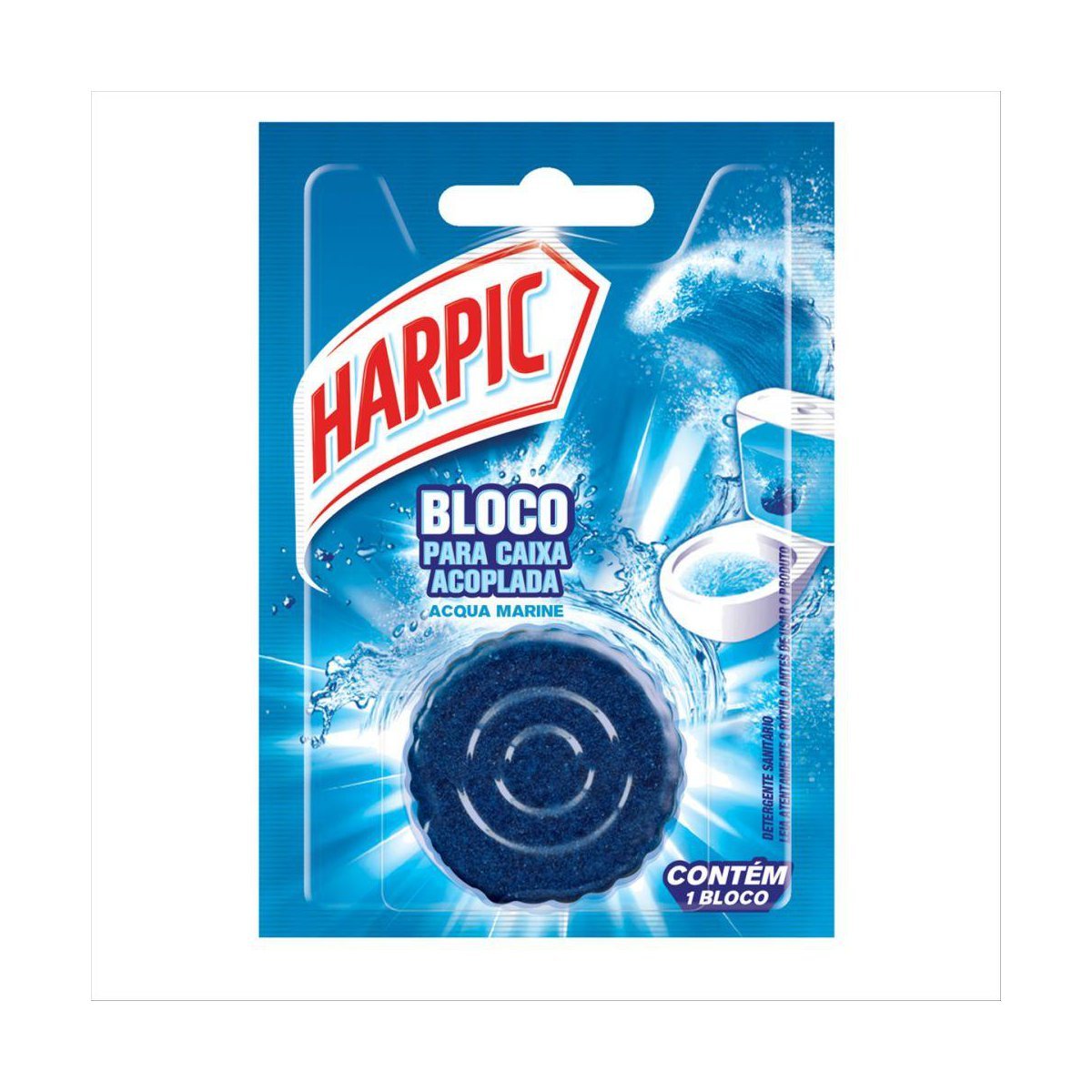 Detergente Sanitário Bloco para Caixa Acoplada Acqua Marine Harpic 45g