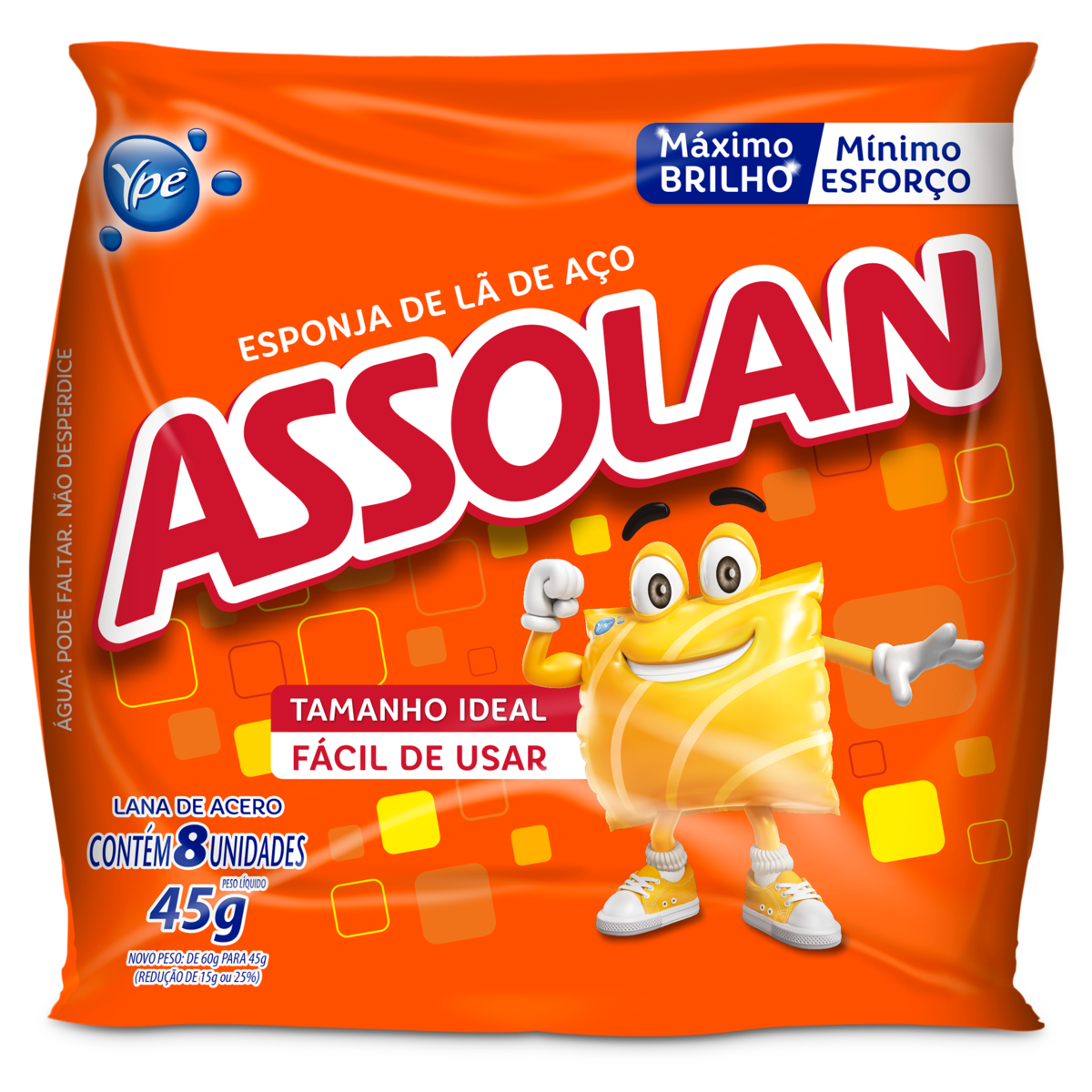 Esponja Aço Assolan 45g 8 Unidades