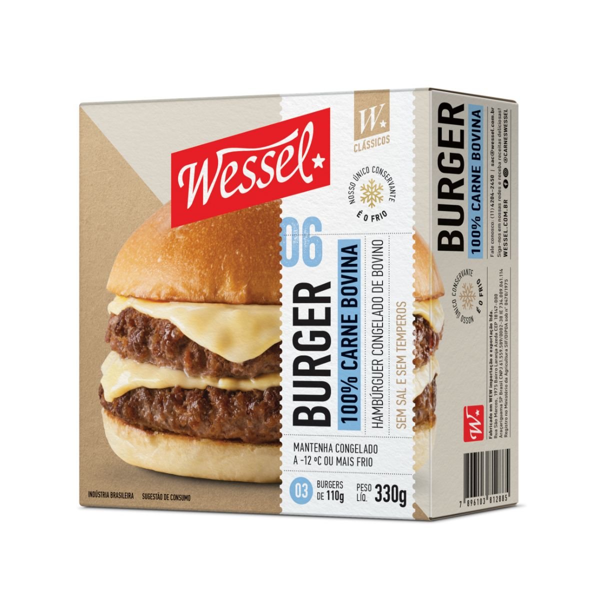 Smash Burguer Bovino Wessel 330g