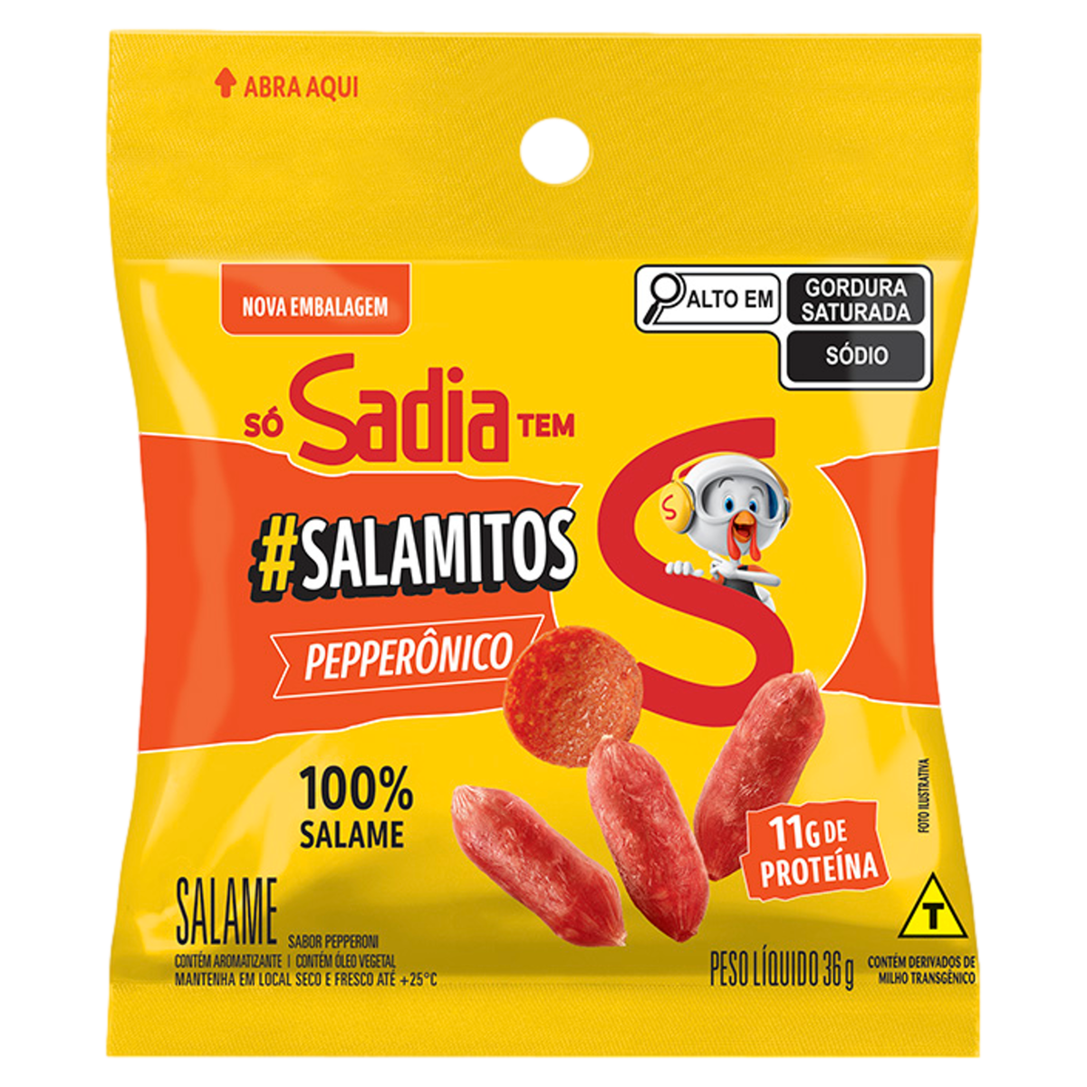 Salame Pepperônico Sadia #Salamitos 36g
