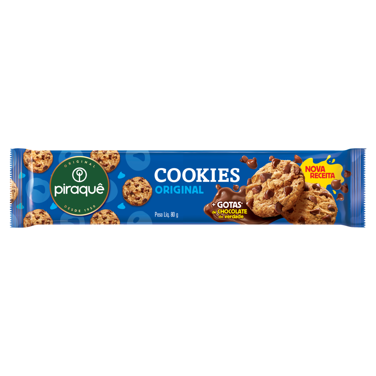 Biscoito Cookie Original Piraquê Pacote 80g