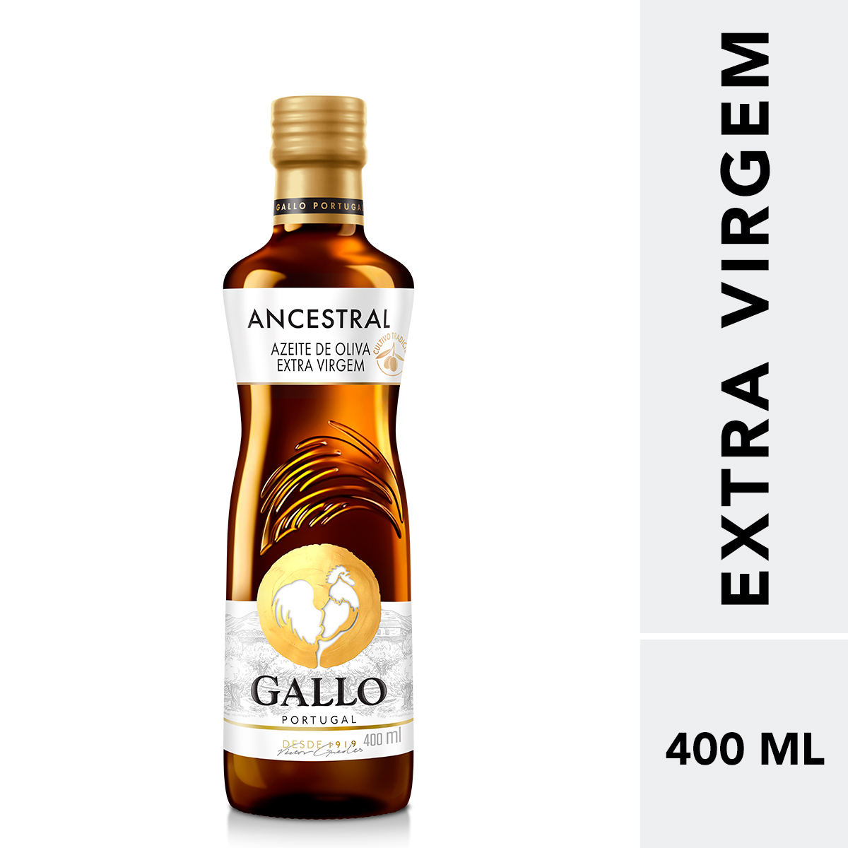 Azeite de Oliva Extra Virgem Português Gallo Ancestral Gourmet Vidro 400ml