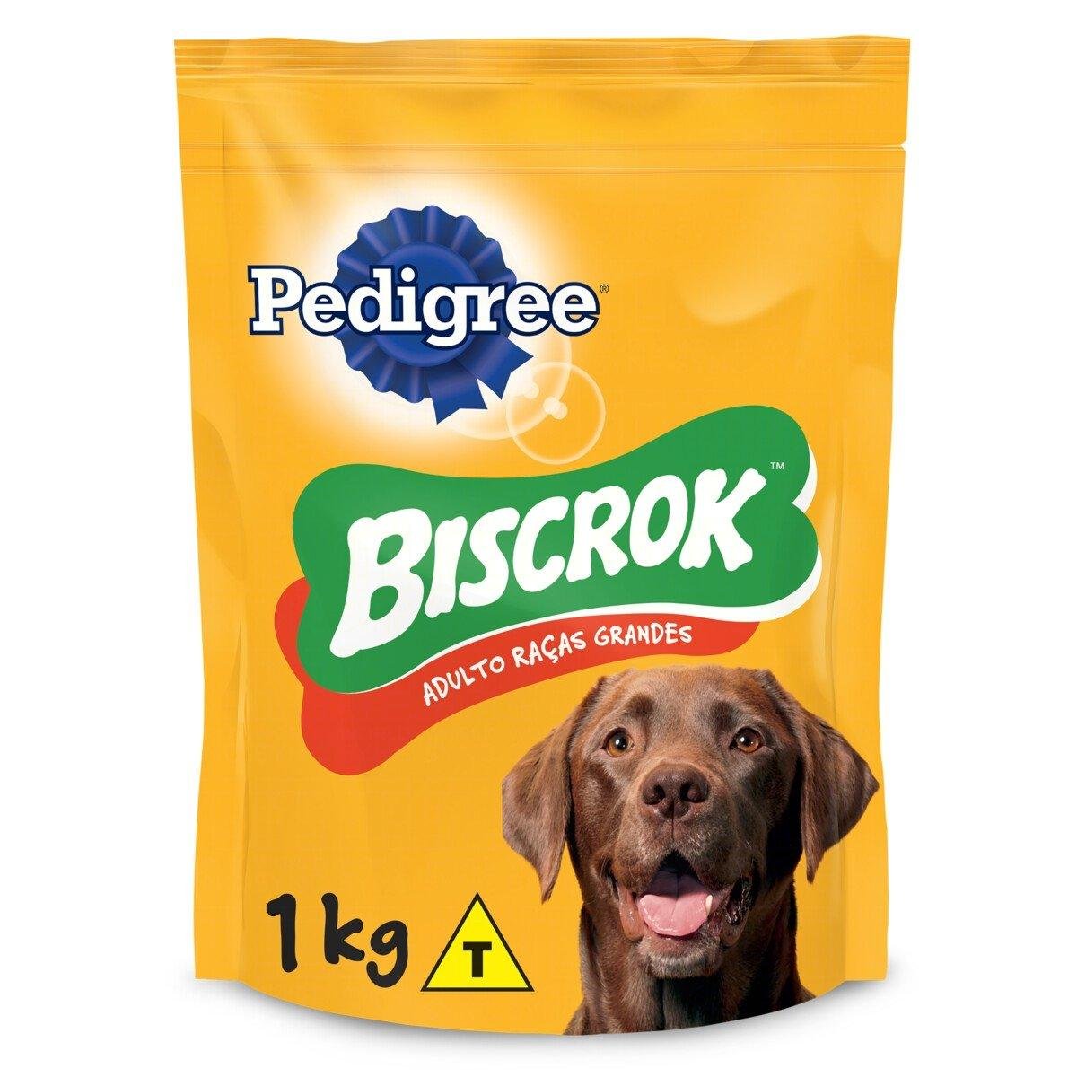 Biscoito Pedigree Biscrok para Cães Adultos Raças Grandes 1kg
