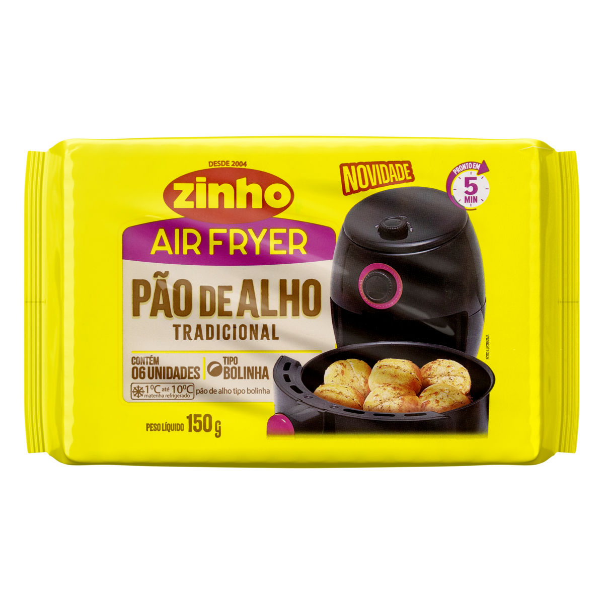 Pão Bolinho Airfryer Tradicional Zinho 150G