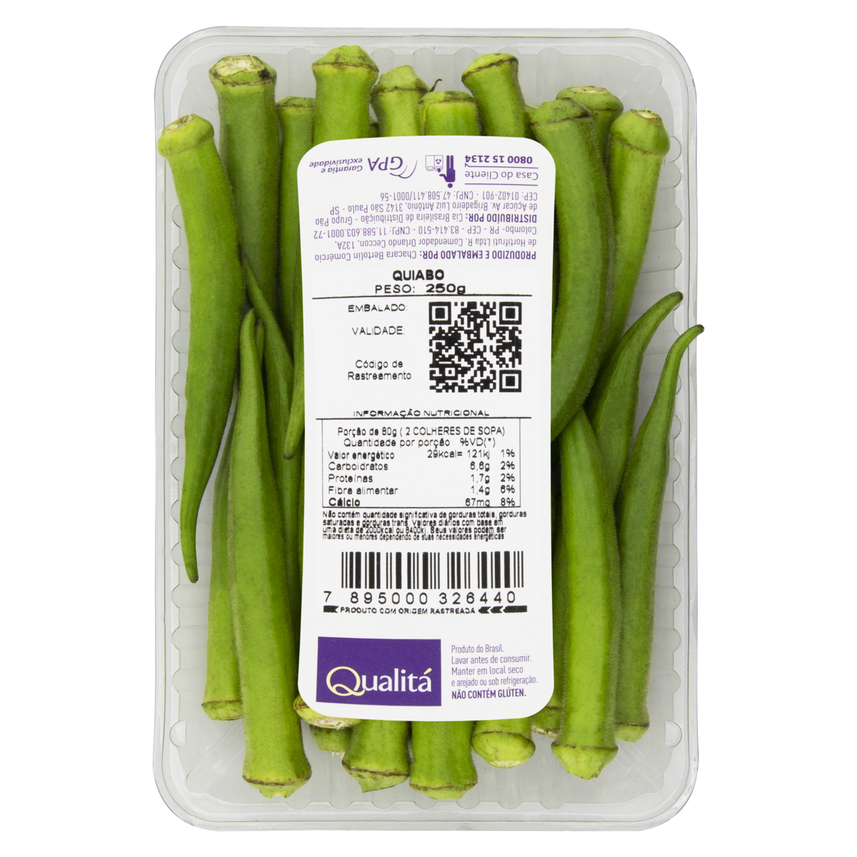Quiabo QUALITÁ Bandeja 250g
