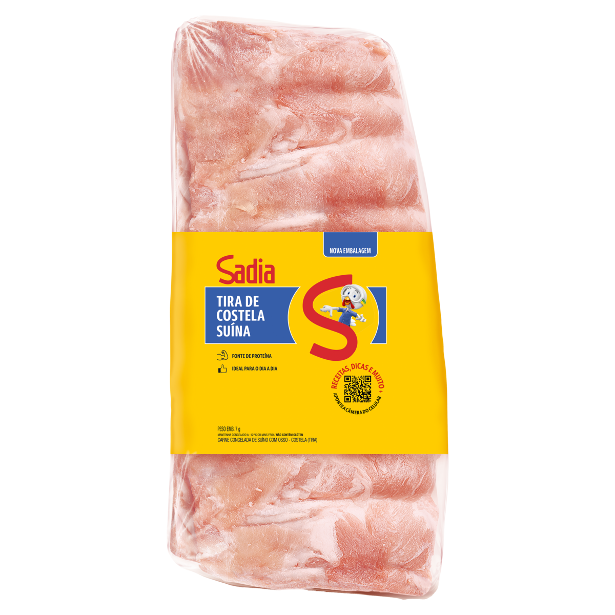 Tira de Costela Suína Congelada Sadia 1,3kg