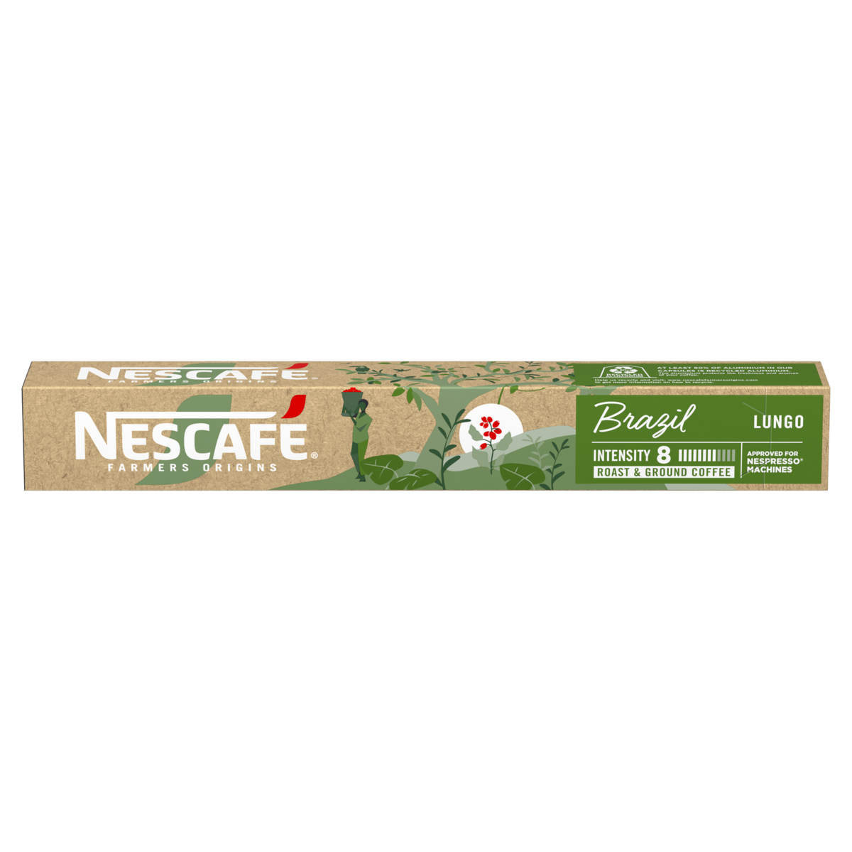 Café em Cápsula Torrado e Moído Lungo Brazil Nescafé Farmers Origins Caixa 44g 10 Unidades