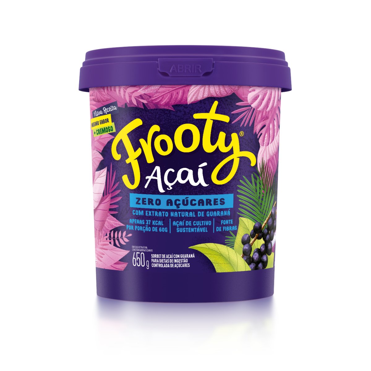 Sorbet Açaí Frooty Zero Pote 650g