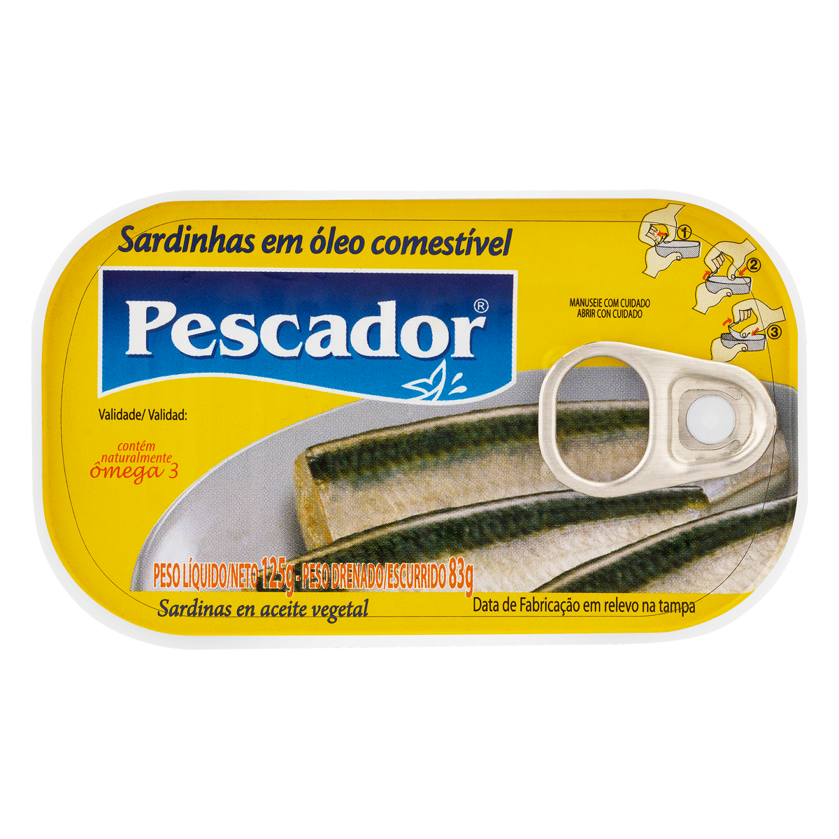 Sardinha em Óleo PESCADOR Lata 125g
