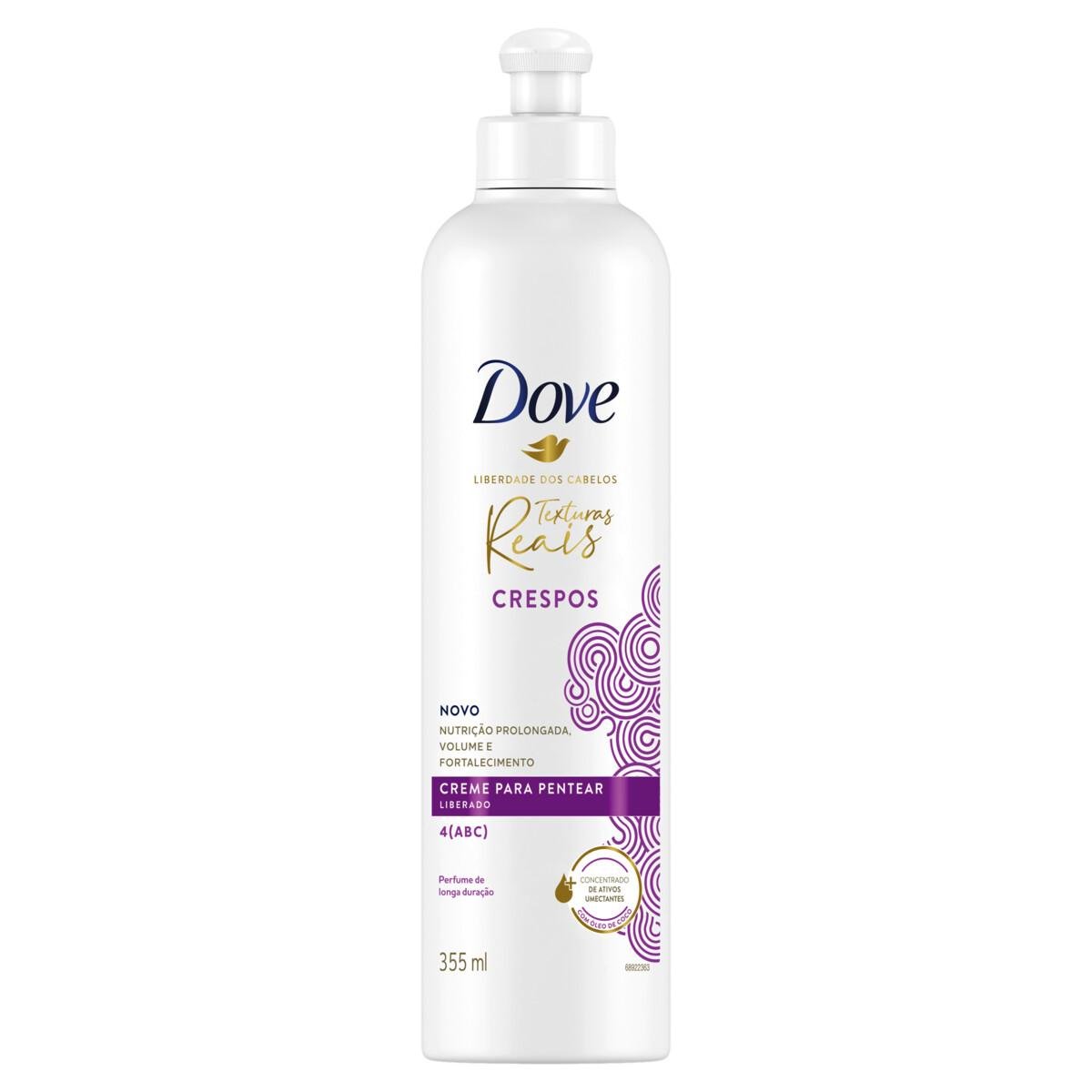 Creme para Pentear Dove Texturas Reais Crespos Frasco 355ml